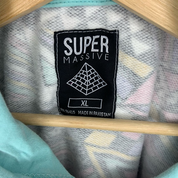 XL Super Massive multi coloured hoodie. Music inspired prints. - Picture 4 of 5